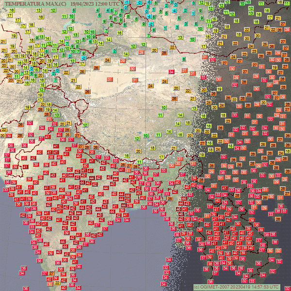 (3) Asian Heat Wave/Max. temperatures today in some countries include

45.0C Myanmar
44.5C India
42.8C Bangladesh and Thailand
42.4C Laos &amp; Vietnam
42.2C Nepal
41.9C China

The heat will expand to Japan tomorrow with more records falling there as well.
