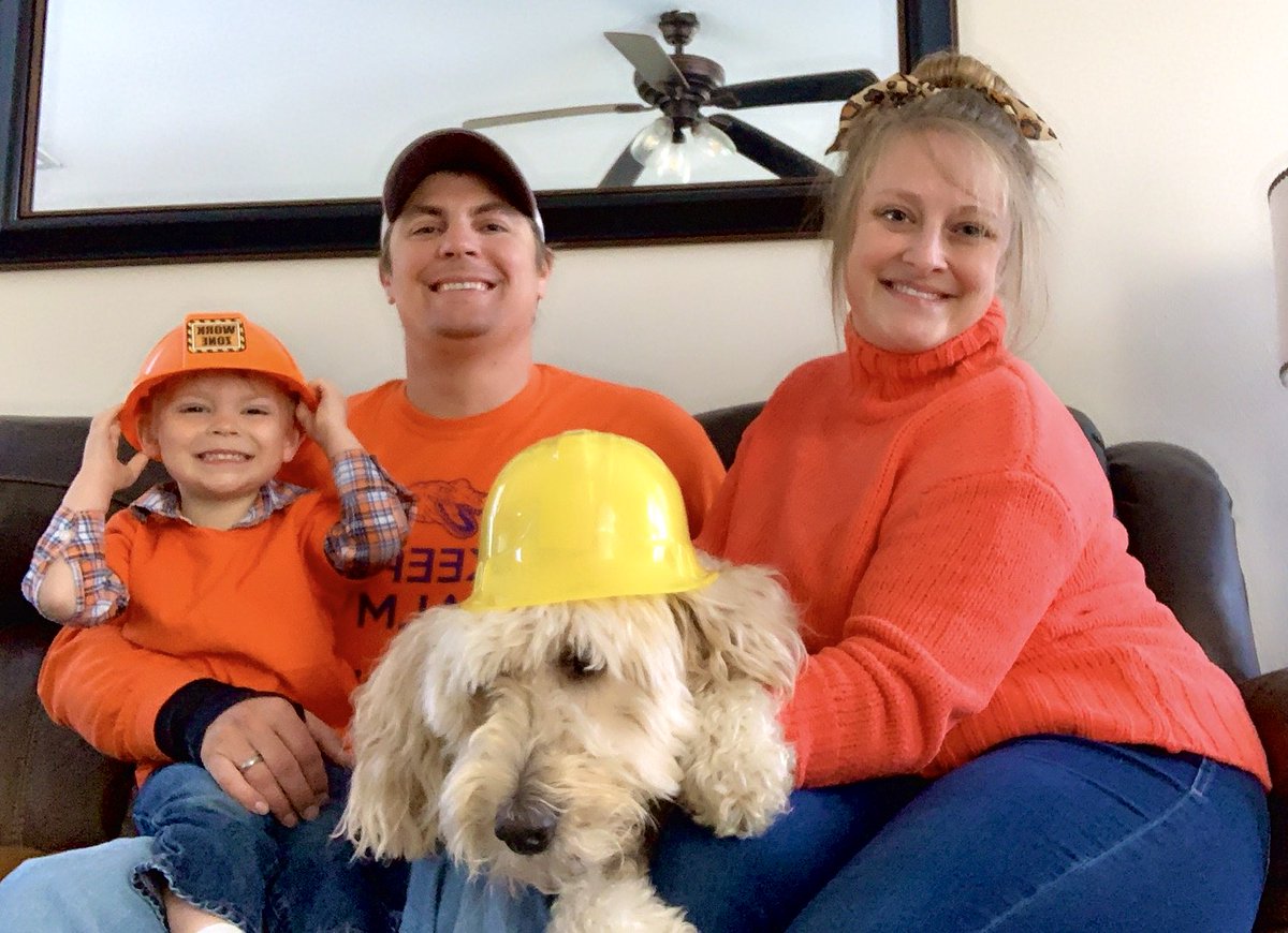 VaDOT's tweet photo. Even the #PetsOfVDOT are participating in #GoOrangeDay! 🧡 Don't forget to wear orange in support of #WorkZoneSafety. 📸 Tag @VaDOT to share your pics with us! See more pics at https://t.co/t14O2L7nLW. https://t.co/75fowyzDul
