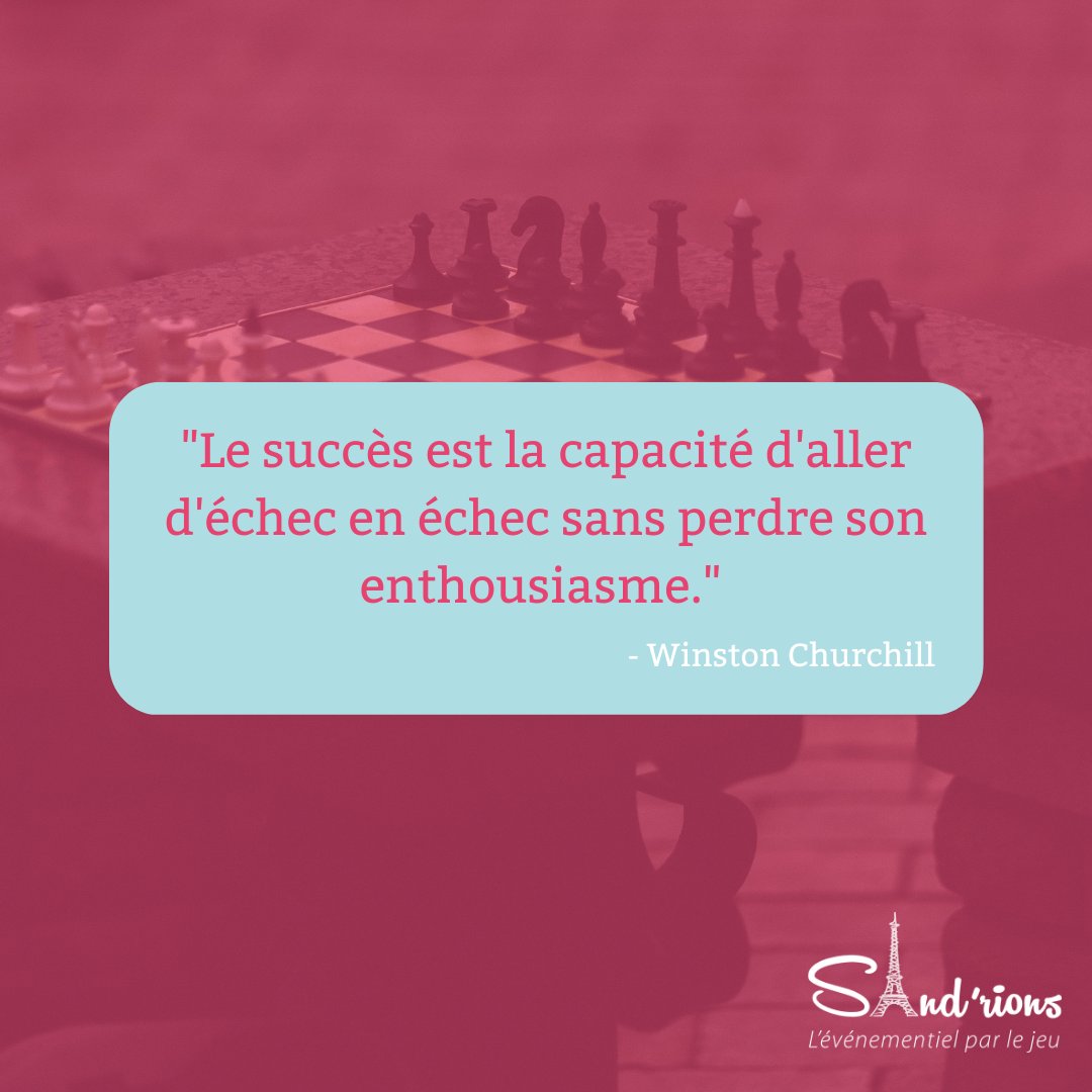 sandrions1's tweet photo. Chez Sand'rions, nous sommes convaincus que l'#échec est une #leçon, un #apprentissage pour mieux #rebondir et #réussir. 💪
✨Ce sont grâce à toutes ces leçons que nous vous confectionnons depuis plus de 8 ans des #teambuilding  exceptionnels, avec 🫶 ! https://t.co/dnpgDumIVW