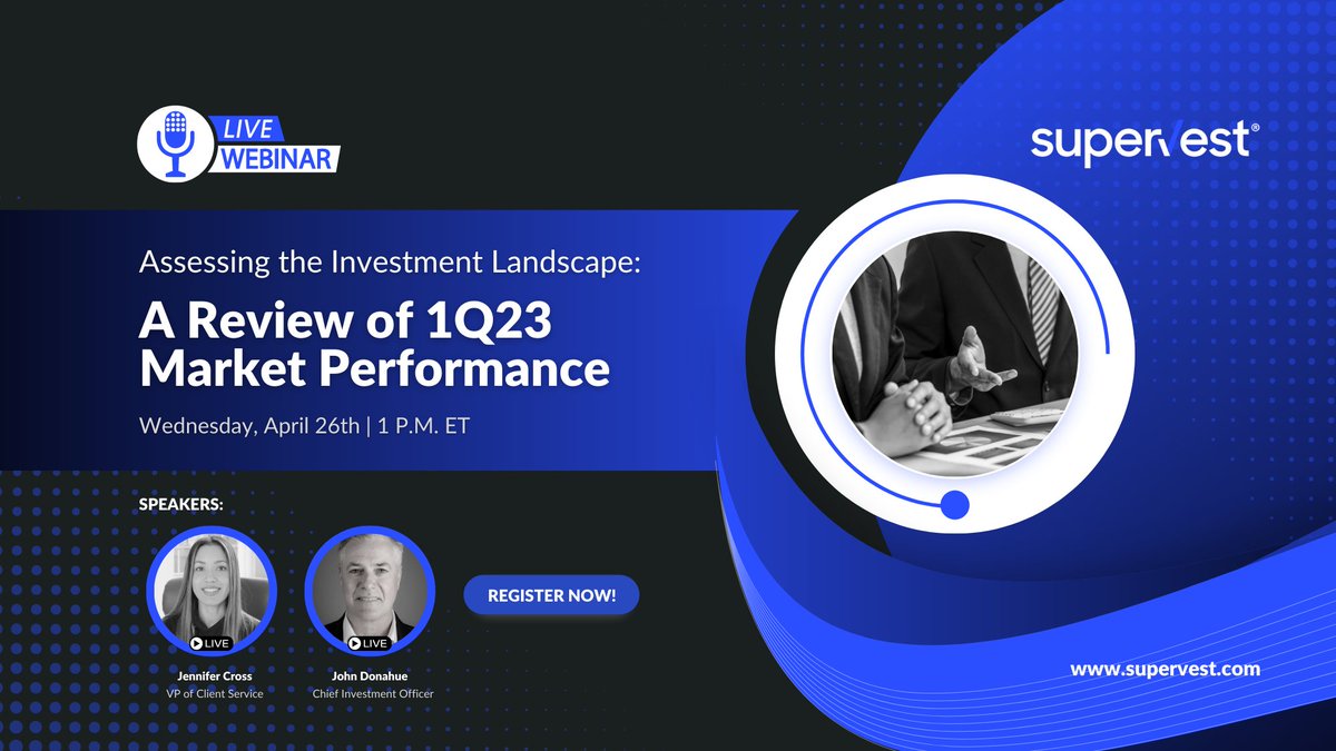 Stay ahead of the investment game with our Q1 2023 market performance review! Join Jennifer Cross and John Donahue for expert insights on asset class performance and the year ahead. #InvestmentWebinar #MarketPerformance 📊 Register now to secure your spot! zoom.us/webinar/regist…