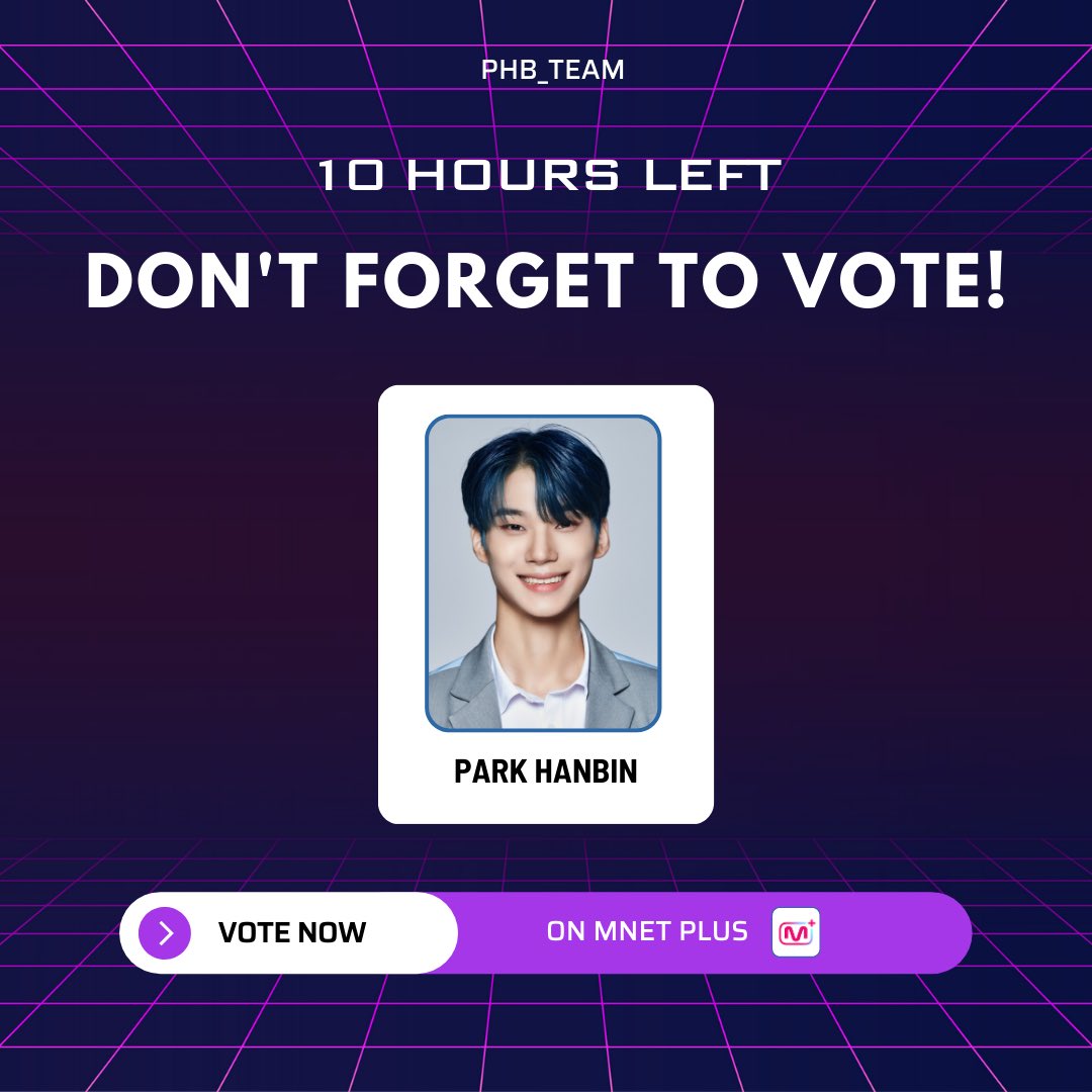 phb_team's tweet photo. 📣 BINNADANS!

The regular voting will end on 20/04 10AM KST ‼️

🚨DONT WAIT AND VOTE NOW🚨

➡️PRIORITIZE #PARKHANBIN AT ALL COST
➡️USE EVERY POSSIBLE DEVICE TO VOTE FOR HIM
➡️DONT PANIC VOTE OTHER TRAINEES
➡️DONT RORATE YOUR VOTES

#박한빈 #パクハンビン https://t.co/JCQBLOgL2L