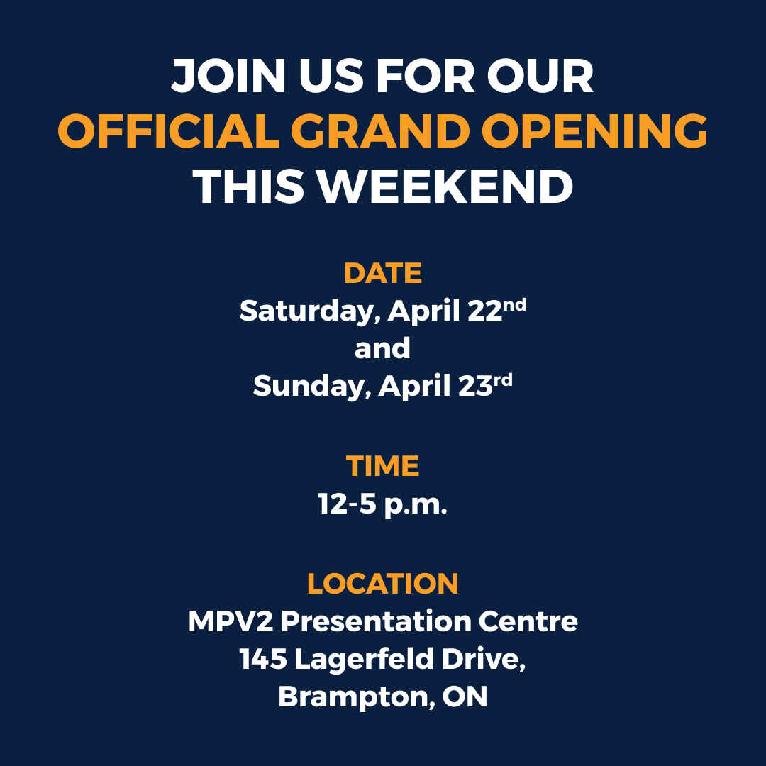 Love your planet this #EarthDay and join us for our official grand opening at Daniels MPV2! 🌍 Visit our Presentation Centre from 12 - 5 p.m. this weekend!