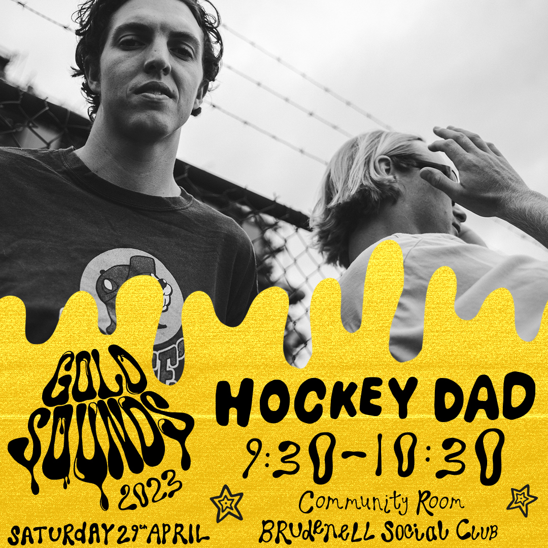 .@hockeydadband are playing Gold Sounds 2023 on April 29th. The Aussie surf-punk duo round off their UK tour next Saturday at @Nath_Brudenell Tickets available for £15 at bit.ly/GoldSounds23