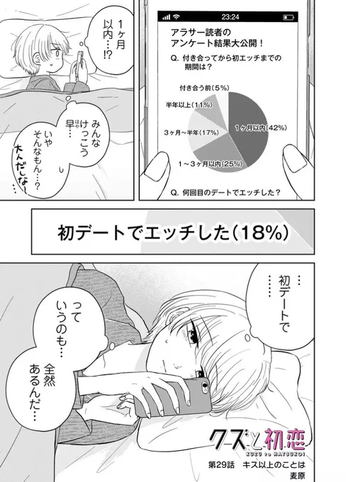 『クズと初恋』
第29話「キス以上のことは」
(プレミアムは第30話)更新されました!
嬉しい楽しいデート回❤️…の裏で、なつめには懸念もあり…?🤔

アプリにてお気に入り登録、♡やコメントで応援頂けましたらありがたいです❣️
 #クズと初恋 #GANMA! https://t.co/XicaNrjQnq 
