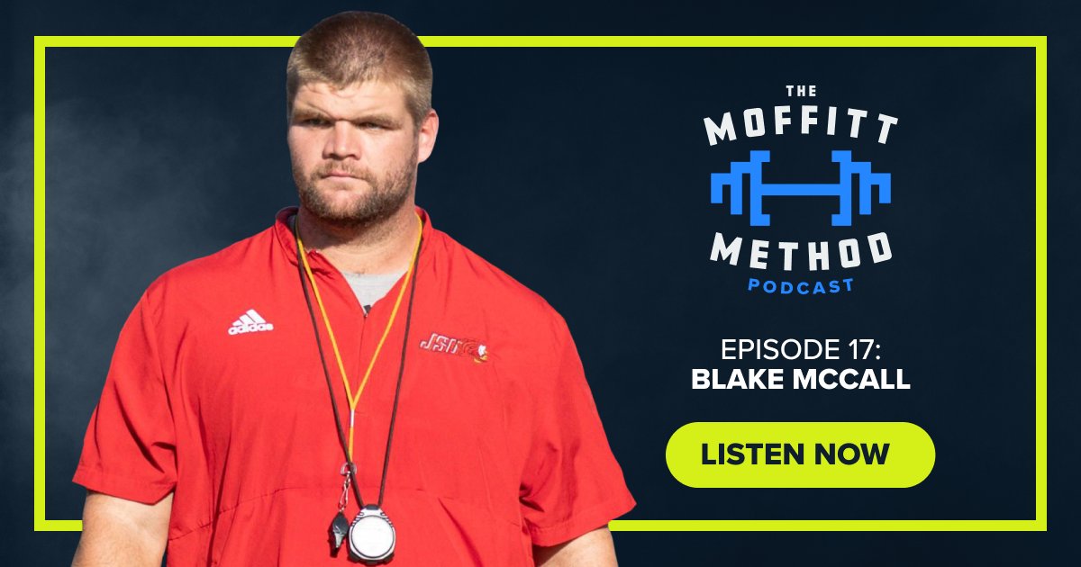MoffittMethod's tweet photo. Join us as we chat with Blake McCall, Director of Strength and Conditioning at @JSUNews. We'll be discussing his journey to becoming a strength and conditioning coach and his experiences working with LSU's successful programs. #themoffittmethod #podcast #sportspodcast https://t.co/SoIaegcARQ