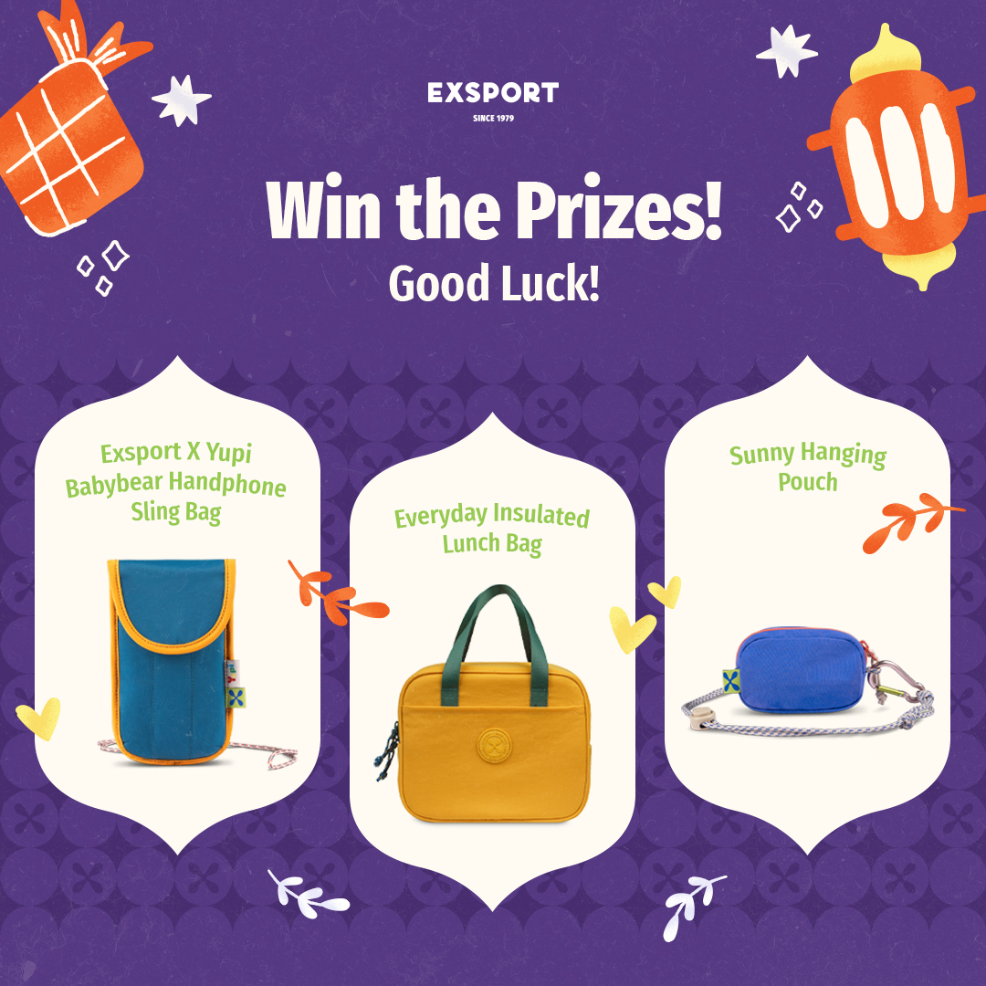 [Giveaway Spesial Lebaran]🎆
Exsport siap bagi-bagi 3 produk GRATIS yang bisa kamu pake buat hangout! 🤩

Cara ikutan:
-Follow <a href="/exsportbags/">EXSPORT Bags Official</a>
-Retweet tweet ini
-Reply dan jawab pertanyaan pada gambar di bawah
-Sertakan hashtag #BringYourSelfOut

Periode 18-25 April

Good luck!🤞