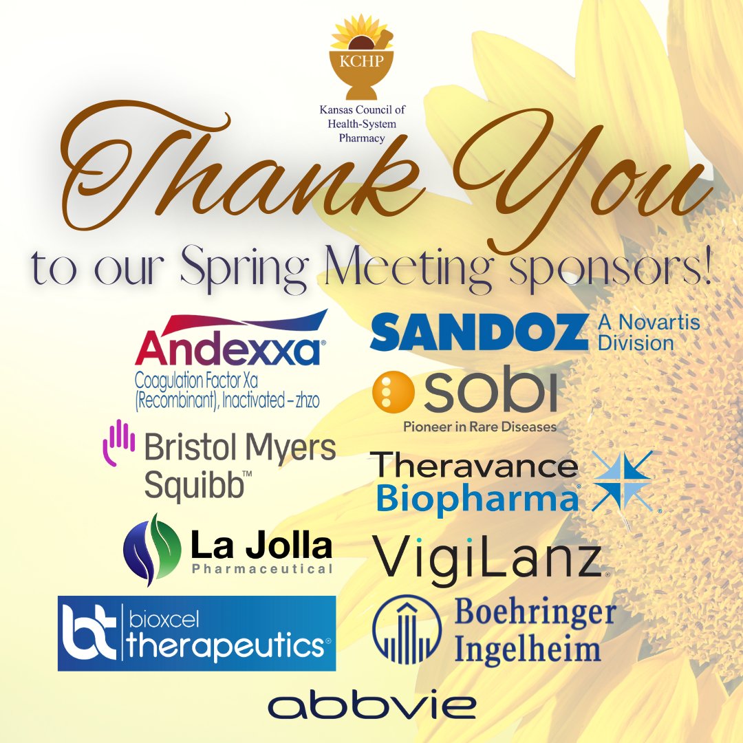 kchponline's tweet photo. Thank you to ALL our sponsors for your support! We appreciate your contributions to keeping KCHP 2023 Spring Meeting the best yet! Time to register for KCHP 2023 Spring Meeting is running out; register here: https://t.co/V8CNO68Mdf https://t.co/cr4ls16tsY