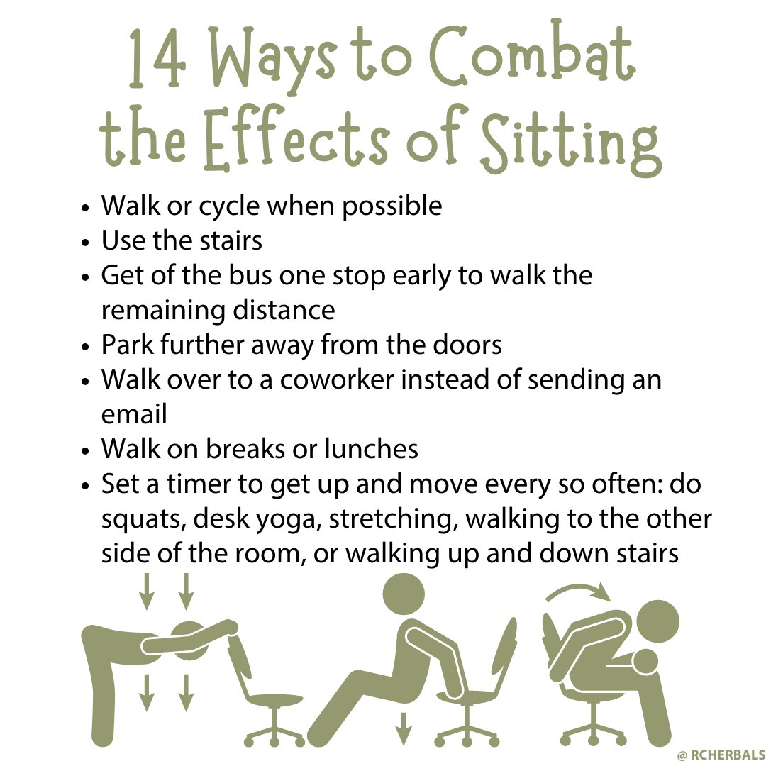 Our bodies need 60-75 minutes of moderately intense activity daily. There are multiple things you can do, without going to the gym.

#Healthy #Sitting #OfficeJob #DeskWork #Yoga #Stretch #Walk #Strairs #HealthyYou #HealthTips