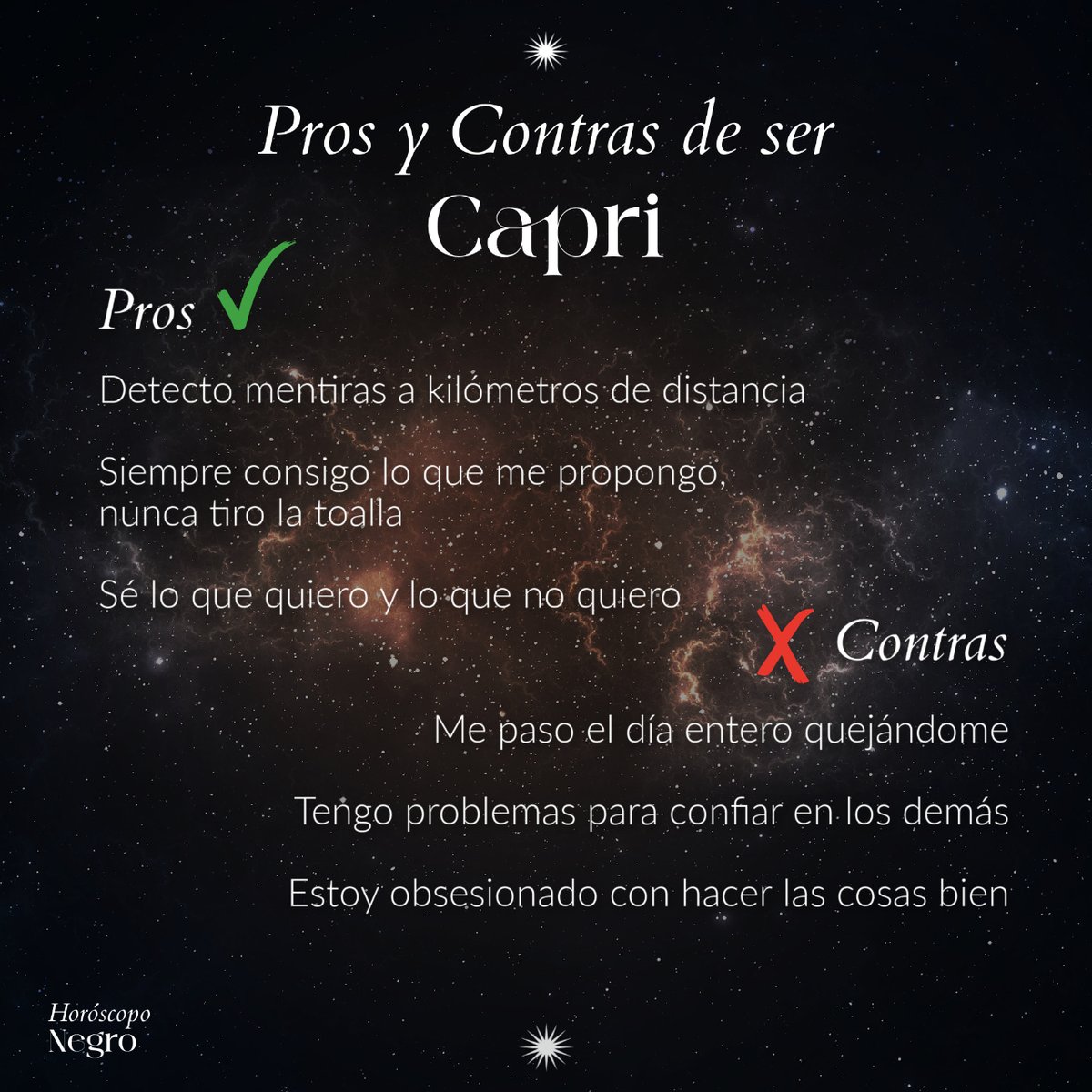 capricornio_hn's tweet photo. Pros y contras de ser #Capricornio ✨🔮✨ #horoscoponegro https://t.co/EzEh8oJgch