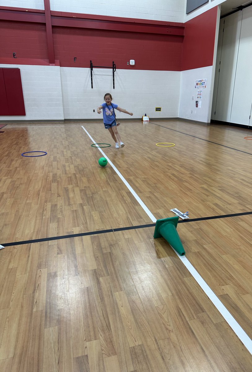 Kinder rocked it!🤩 working on our throwing and addition skills!