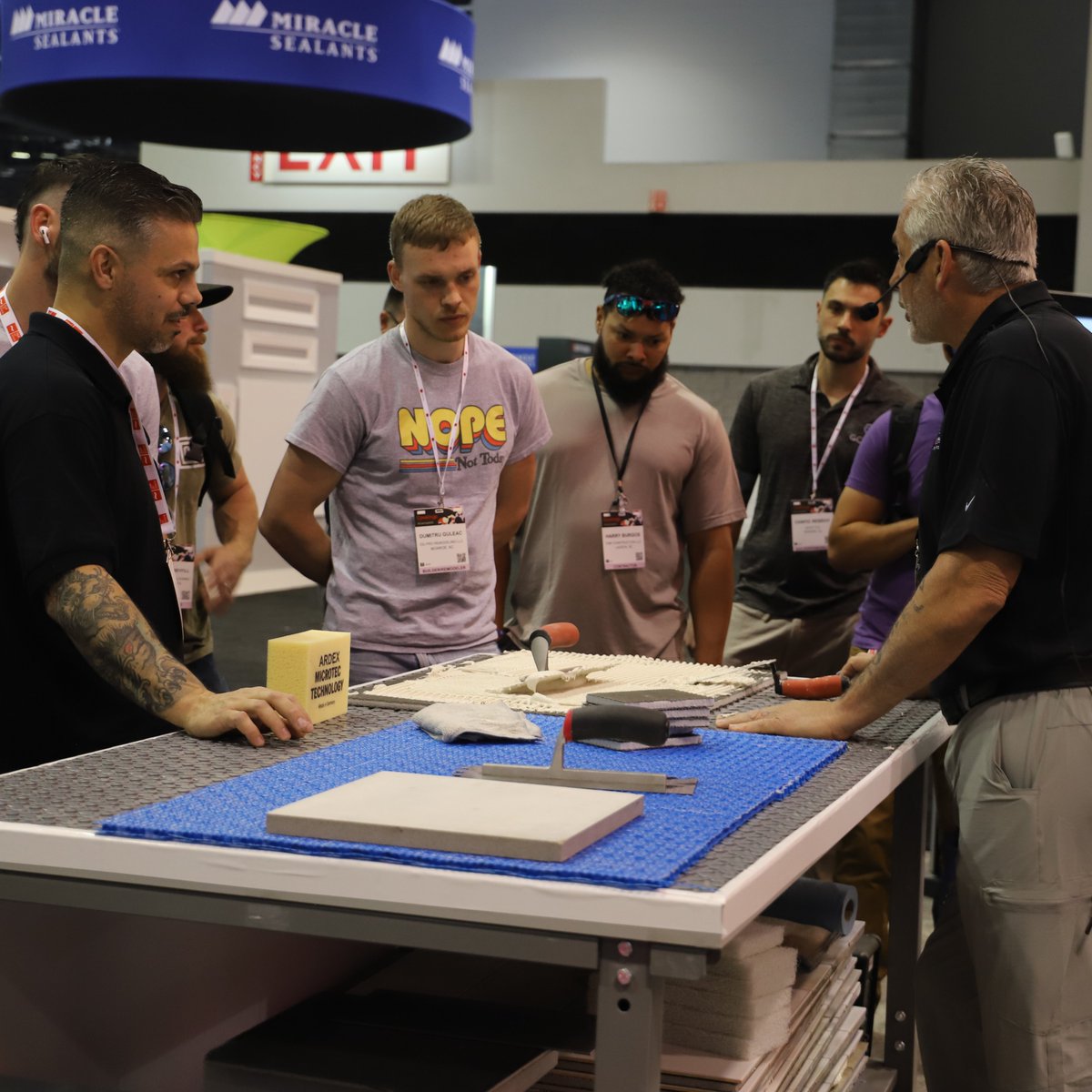 ARDEXAmericas's tweet photo. Day 2 - We're here for you! Stop by Booth # 3634 to learn about ARDEX Tile &amp; Stone Installation Systems and get your hand on a trowel to try it out yourself. 🤩 View the full demo schedule for the day in our Instagram stories! #ARDEXAmericas #Coverings23 https://t.co/uQOkn4mKOy