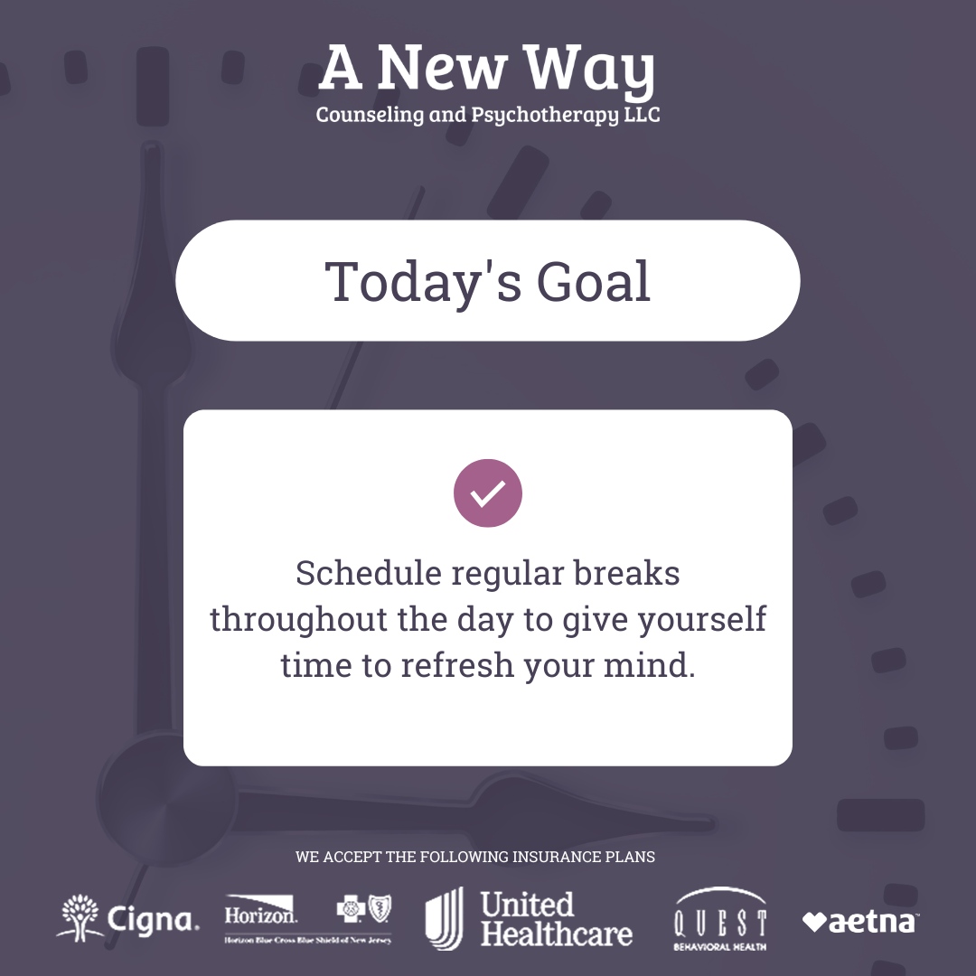 anewwaycp's tweet photo. Constant distractions can leave us feeling drained, but taking regular breaks to pause and refresh our minds is one of the simple yet powerful steps we can take toward managing our mental well-being. 

Schedule those breaks today! 

#mentalhealth #mentalhealthmatters https://t.co/7uB0QMBW2h