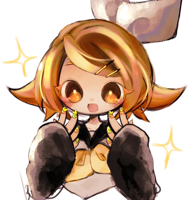 昼間描いてたリンちゃんです 