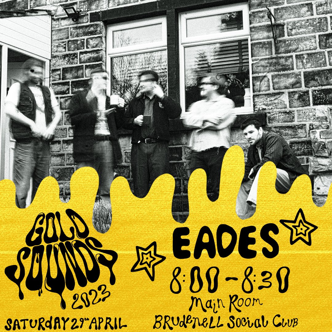 Gold Sounds (@goldsoundsfest) on Twitter photo Currently joining <a href="/wunderhorse/">Wunderhorse</a> on their UK tour, Leeds-based post-punks <a href="/EadesMusic/">Eades</a> are playing Gold Sounds at <a href="/Nath_Brudenell/">Nath Brudenell</a> next Saturday.
Click here for tickets: bit.ly/GoldSounds23 Currently joining <a href="/wunderhorse/">Wunderhorse</a> on their UK tour, Leeds-based post-punks <a href="/EadesMusic/">Eades</a> are playing Gold Sounds at <a href="/Nath_Brudenell/">Nath Brudenell</a> next Saturday.
Click here for tickets: bit.ly/GoldSounds23