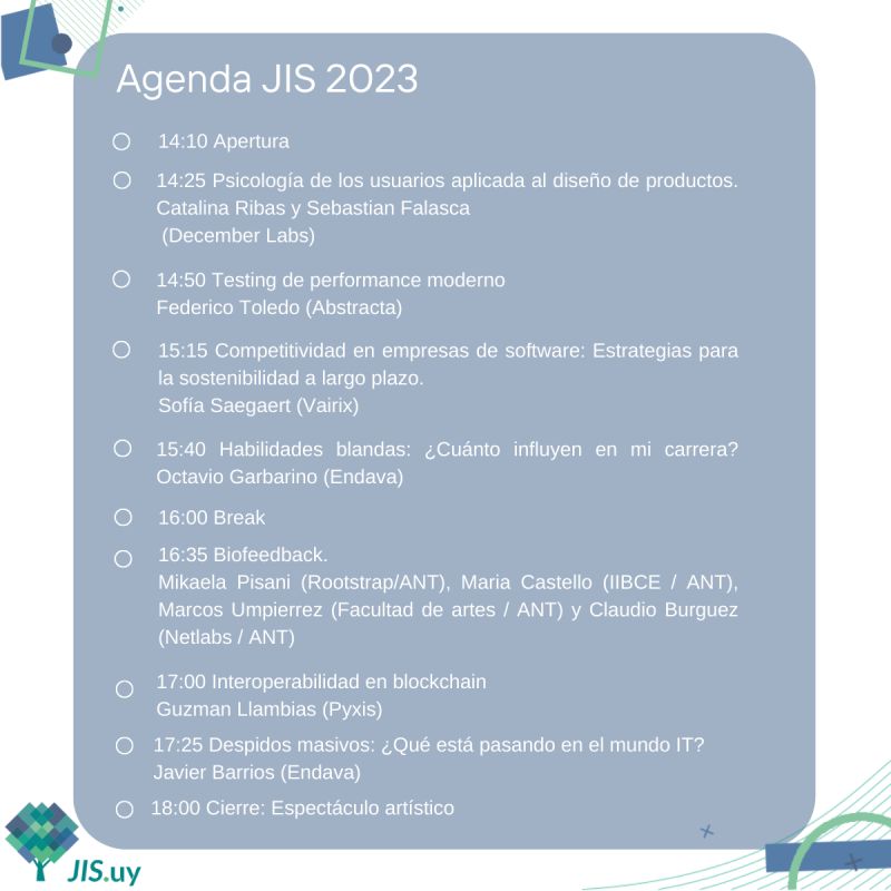 octaviogarbet's tweet photo. I am excited to be speaking on leveraging your career with #SoftSkills at the 2023 #JIS #Software #Engineering conference.  Other topics include Modern Performance Testing, Blockchain Interoperability, and The Current #IT #Layoffs situation, presented by my colleague @ingjbarrios https://t.co/iNt8s5oPQz