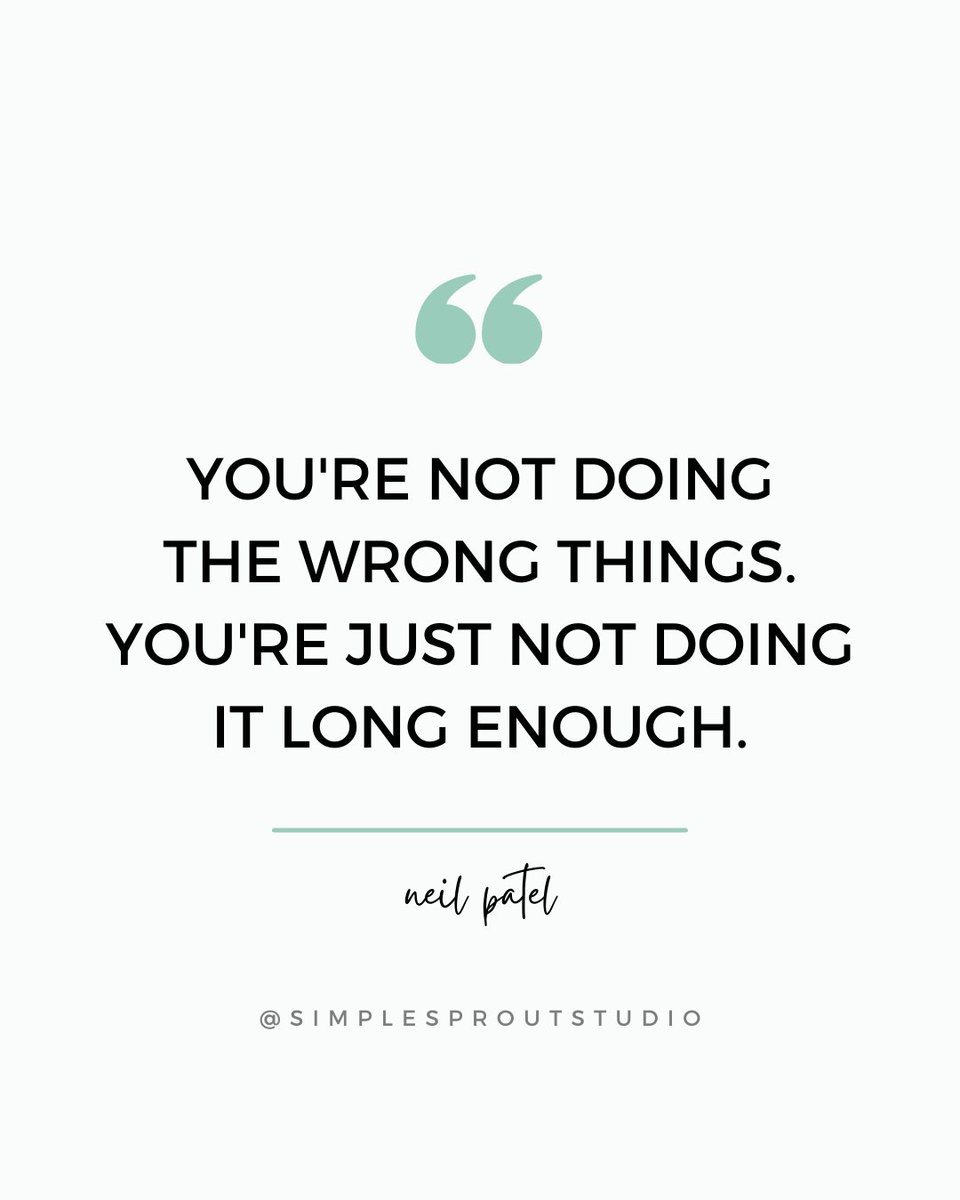 simplesprout_'s tweet photo. When it comes to SEO and blogging, you're playing the long game. But with persistence and consistency, you WILL see results.⁠
⁠
Like @neilpatel says, you're likely not doing the wrong things...you're just not doing it long enough. 🫶🏼

#seo #blog https://t.co/nvWcFvEUmd