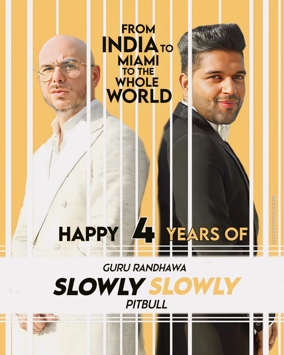 Krishrandhawa1's tweet photo. Happy 4 Years Of #SlowlySlowly 💥
The Biggest International Collaboration With Mr.Worldwide Pitbull Sir 🔥
And the Record Breaking Blockbuster fires the internet With 33M+ Views in the Opening Day !!
Congrats to the Whole Team ❤️ 
#GuruRandhawa #Pitbull #DjShadow #Directorgifty https://t.co/0TPkcECNSF