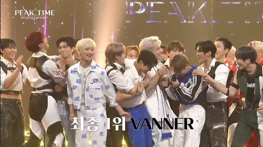 starfess's tweet image. -hey CONGRATULATIONS VANNER, WINNER PEAKTIME 🏆 🎉

Dengan kemenangan mereka ini, mereka bakal dapet prize/benefit:
1. 300 Million Won
2. Full Album 
3. A World Tour

KEREN BANGETTT 😭😭👏🏻