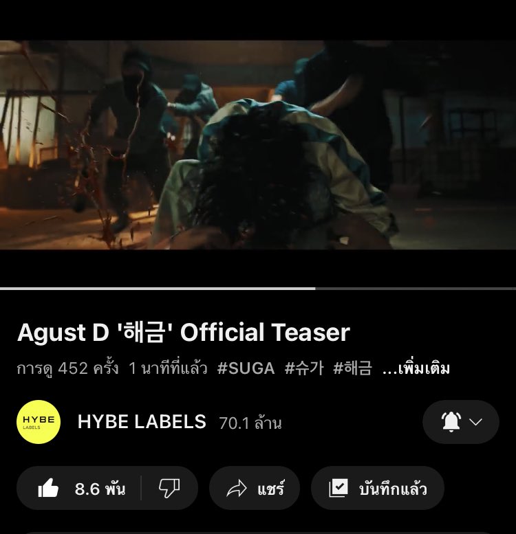 Prod_of_SUGA's tweet photo. มาฟงมาเฟย เจ้าพงเจ้าพ่อ อากัสดีเขามาแล้วกรี๊ดดดดดดดดด🔥🔥🔥🔥

HAEGEUM TEASER IS ALMOST HERE 
HAEGEUM BY AGUST D TEASER 
#Haegeum #해금D 
DAY LOCKDOWN  
FOCUS ON AGUST D

#Haegeum #SUGA #슈가 #AgustD #D_DAY

Agust D '해금' Official Teaser https://t.co/C1Odj93l9V ผ่าน @YouTube https://t.co/jkVXUowUn0