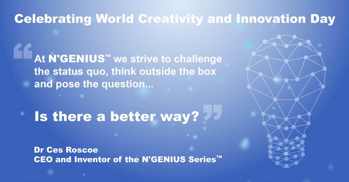 ngeniusseries's tweet photo. As we celebrate World Creativity and Innovation Day 2023 we would like to thank all those who embrace the belief that innovation is essential for harnessing the economic potential of nations. 

Together we will change the world.

#WorldCreativityandInnovationDay #WCID2023 https://t.co/sZDOxBQBy5
