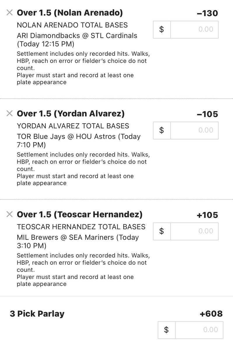 MJC Locks on Twitter "⚾️ Bases Loaded TB Parlay ⚾️ 🎟️ 3 Leg Parlay
