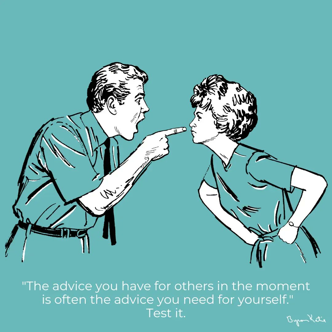 ByronKatie's tweet photo. “The advice you have for others in the moment is often the advice you need for yourself.”
Test it.
xo bk ❤️
Join me live every M, T, W from 9-10 am PT: https://t.co/FIIYj26ivN.
#theworkofbyronkatie #byronkatie #advice #dailylesson #wordstoliveby #lookwithin https://t.co/jYd0bBzFMj