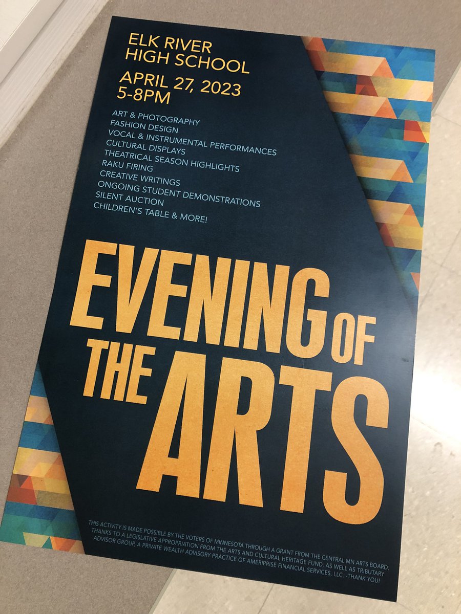 Elk_River_Elks's tweet photo. SAVE THE DATE! Thursday, April 27th 5-8pm
#ElkPride @bittmand @ISD728 @ISD728Theatre @karirock4 https://t.co/07YJ8bauad
