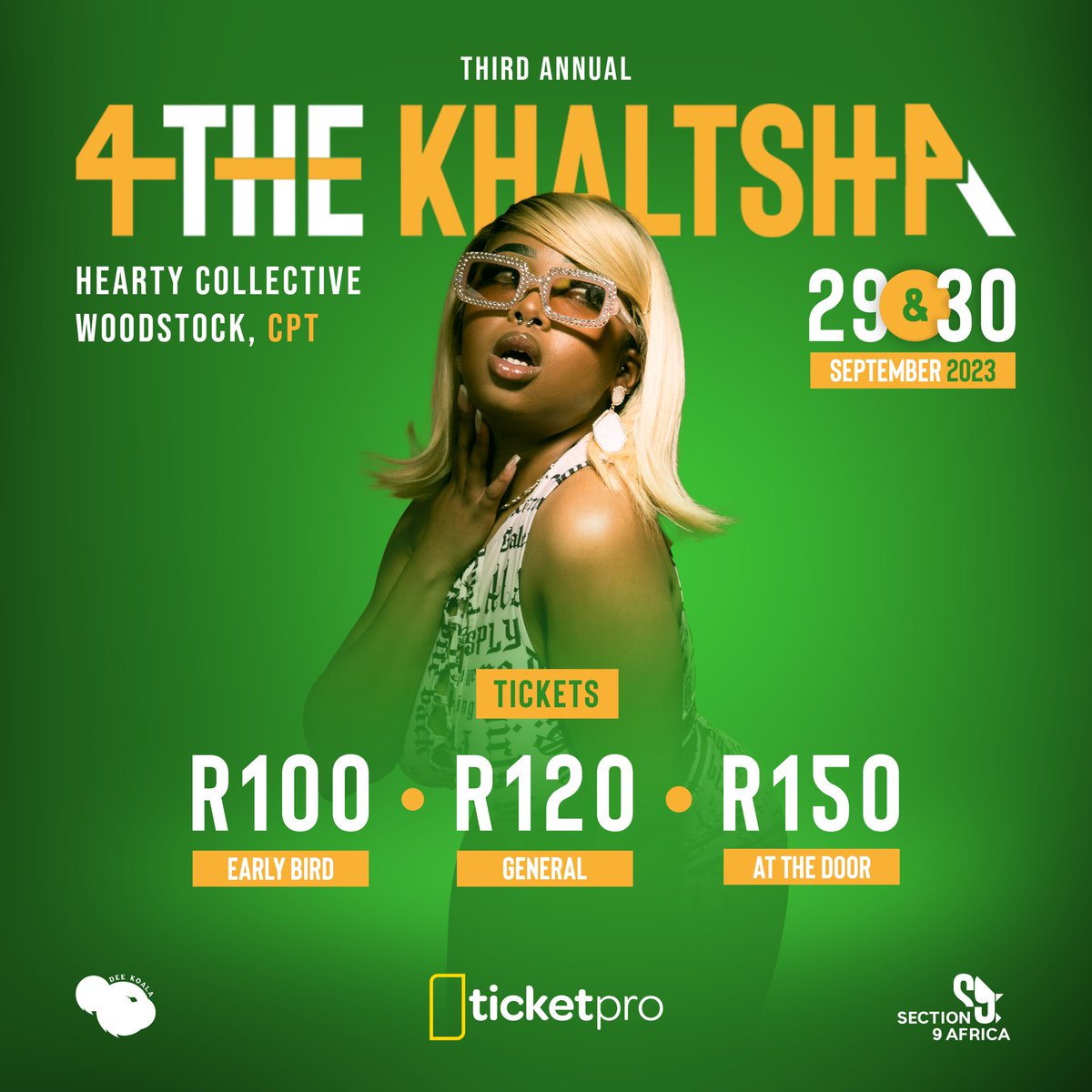 We are proud to present the third annual 4 The Khaltsha which will be held on Friday the 29th and Saturday the 30th of September 2023 at Hearty Collective 💚 

Tickets are now available online and at selected <a href="/TicketProSA/">Ticketpro</a> outlets 🎫 

ticketpros.co.za/portal/web/ind…?