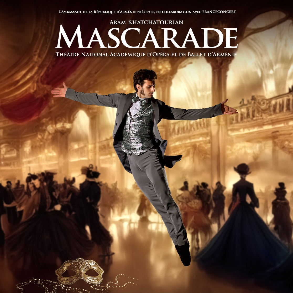FRANCECONCERT's tweet photo. Découvrez le ballet #Mascarade les 26 et 27 octobre à Paris, et le 29 octobre à Strasbourg.

Pour les billets 👉 https://t.co/bYhRZ4MdpA

#ballet  #mascarade #AramKhatchaturian #artwork https://t.co/INeJMMuPZc