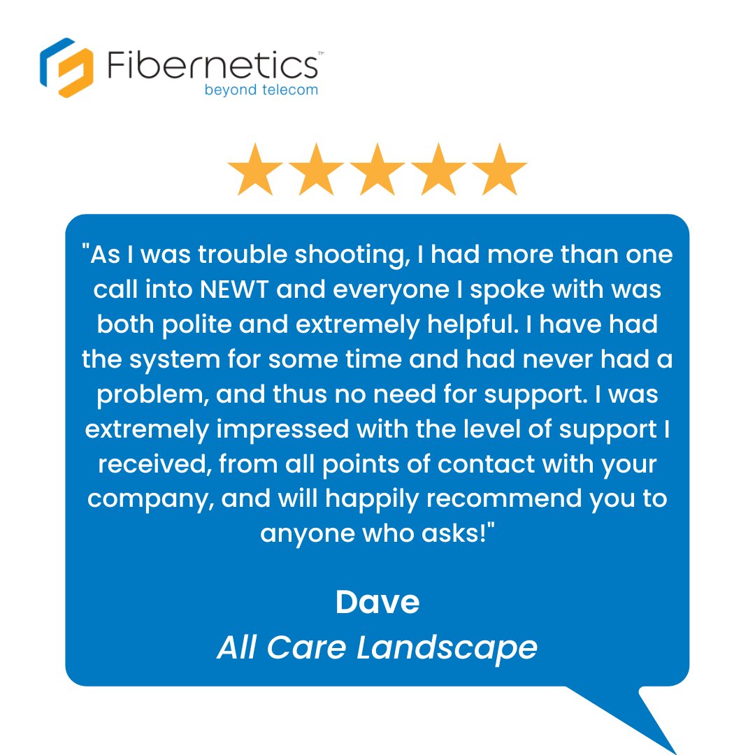 At Fibernetics, we strive to provide exceptional service and innovative solutions to meet all of our customers' needs.
Contact us today to experience the Fibernetics difference! bit.ly/3UX0dFv

#Fibernetics #5StarReview #Telecommunications #ExceptionalService