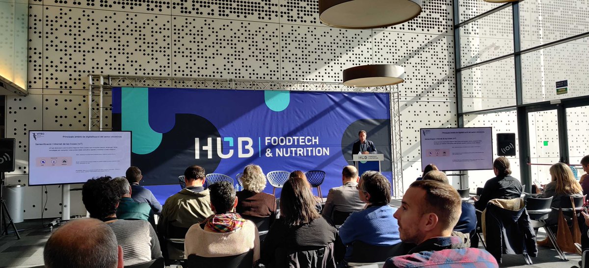 technodac's tweet photo. Technodac present a la primera jornada del Hub FootTech &amp; Nutrition, activitats organitzades regularment per fomentar la innovació i l’emprenedoria en el sector vitivinícola. #hub #foottech #nutrition #digitalitzacio #tecnologia #vinya #ComunitatTICSud https://t.co/CrCsVVfqvg