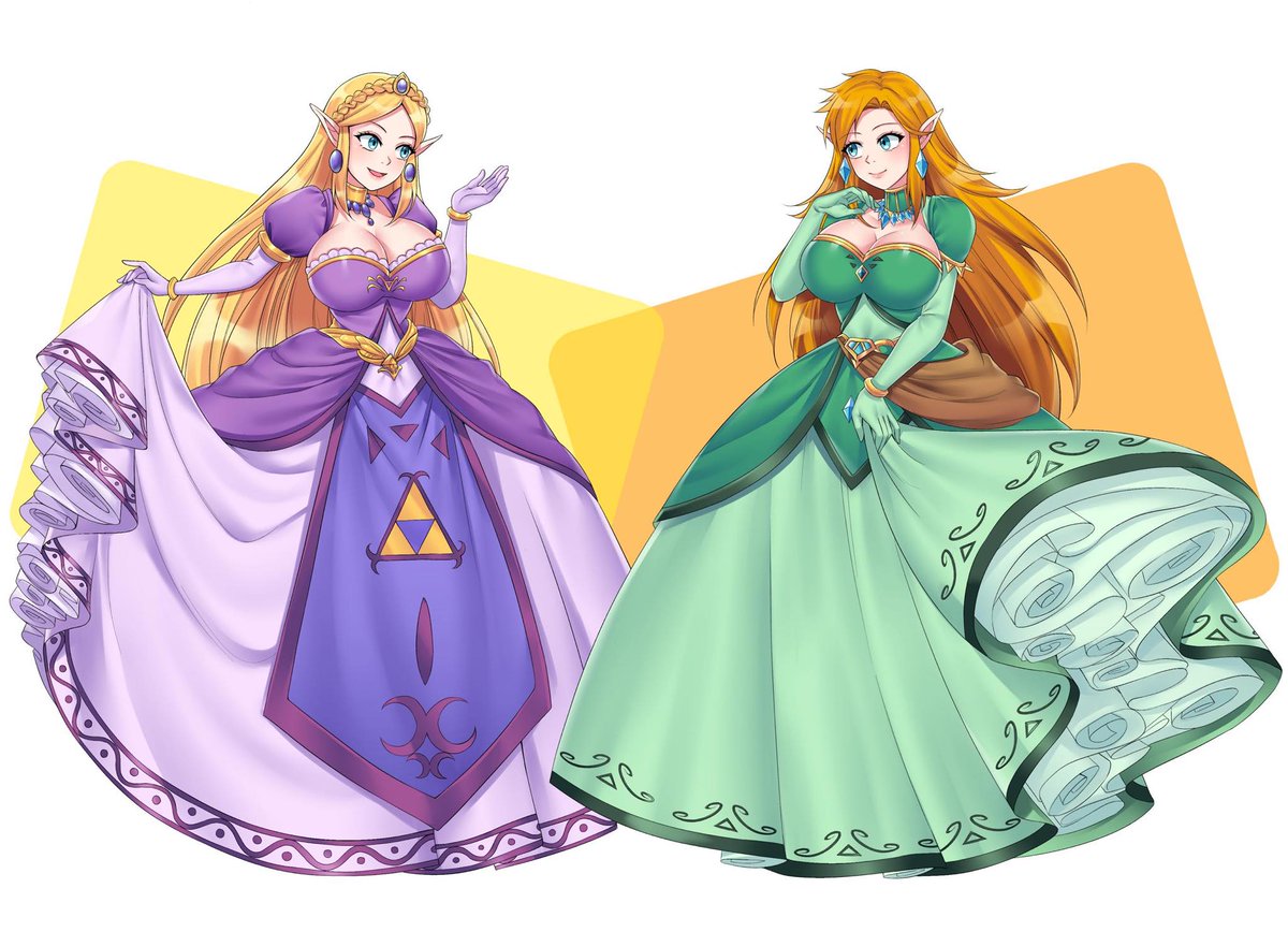 MayiTGu on Twitter "Link joins Zelda and they're Princesses👸👸🏼 Comm by