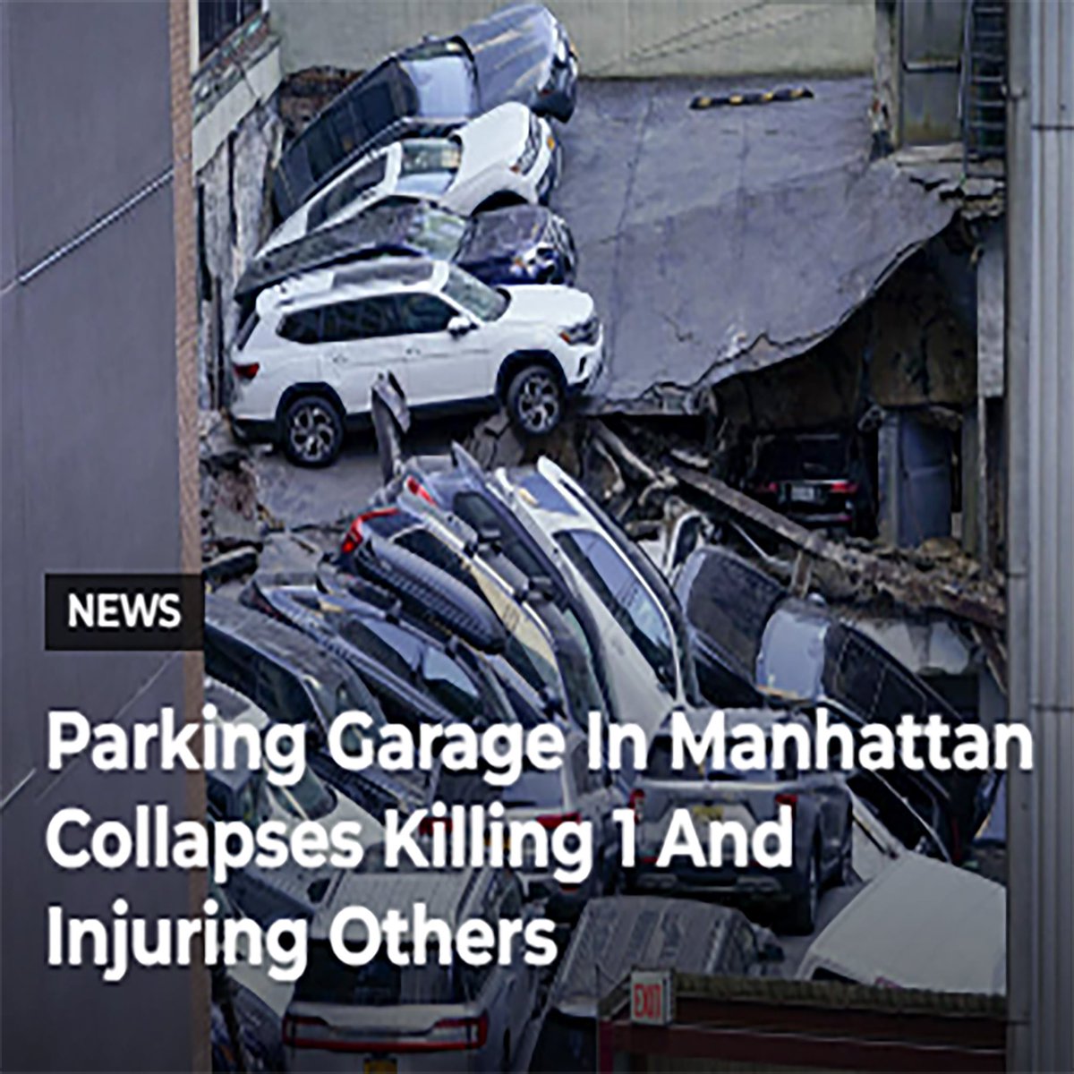 access_unlocked's tweet photo. Parking Garage Collapses In Manhattan

To read more visit https://t.co/hrl21Gp93h

#manhattan #parking #newyork #AccessUnlocked #news #media #branding #promo 

https://t.co/rIta6myLTp https://t.co/wMeWFGZvyt
