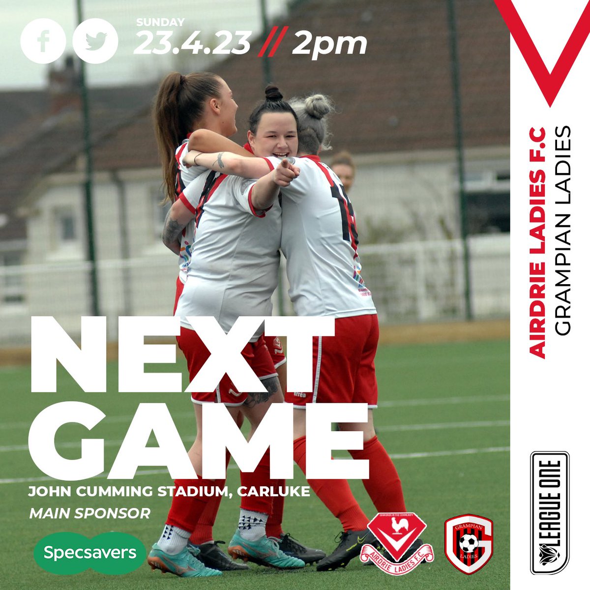 This Sunday the ladies are back at the John Cumming Stadium, Carluke to face <a href="/FcGrampian/">Grampian Ladies and Girls FC</a> in our <a href="/SWFLeagueOne/">Barclays Scottish Women's League One</a> fixture ♦️

Come along and show your support 🐝💪

We are Airdrie 🐝

#swfleagueone #gamedetails #biggame #shinebrightlikeadiamond