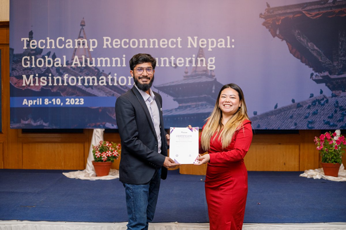 Mazhar5541987's tweet photo. It was a great time at #TechCampReconnectNepal. Training and learning with the participants from different countries was a pretty good experience for me. And I am thankful to @USStateDepartm2, #KathmanduLivingLabs and
@TechCampGlobal
#YouthMappers #TechCampNepal #TechCampAlumni https://t.co/P3R8QXDHvi