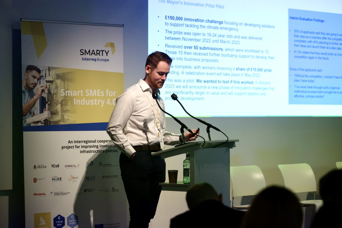 SMARTY_EU's tweet image. Castilla y Leon (@empresasjcyl), West Yorkshire (@WestYorkshireCA), and Mazovia share their #ActionPlans for policy improvement in #Industry40 during the second part of Module 2 at the #SMARTYFinalEvent.

@interregeurope