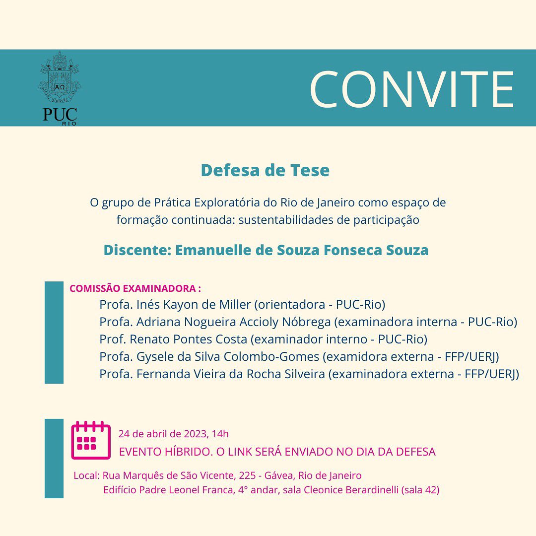 ISAT_SG's tweet photo. O #isatsg orgulhosamente divulga o convite enviado pela Prof.ª Emanuelle Fonseca. Detalhes na imagem e link do Zoom abaixo. Parabéns, querida Manu! 👏🏼👏🏿👏
https://t.co/Tk8Jvhq9F0 https://t.co/kLsnO23BFg