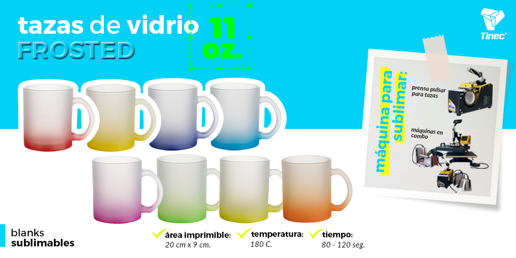 tinec_'s tweet photo. *Taza de Vidrio FROSTED*
Capacidad 11 Oz.
Siiii! 😍😍😍 la tradicional taza de 11 Oz ahora fabricada en vidrio frosted y en diferentes colores. Esta taza Sublimable está disponible en 8 colores.

https://t.co/ruyoW7WUHR https://t.co/y53iqFuAQz