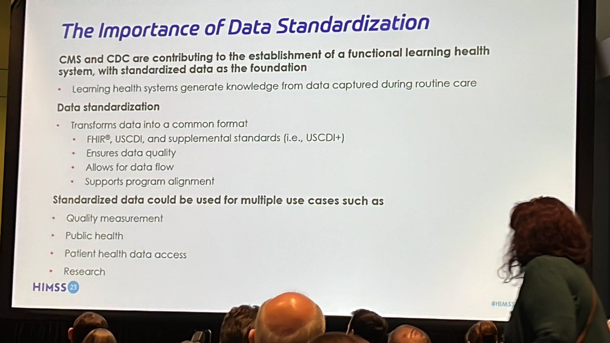 #DataStandardization and #DataHarmonization, not just for #Interoperability anymore!
#QualityMeasurement
#PublicHealth
#PatientDataAccess
#Research
#FHIR 
#HIMSS23
#himss2023