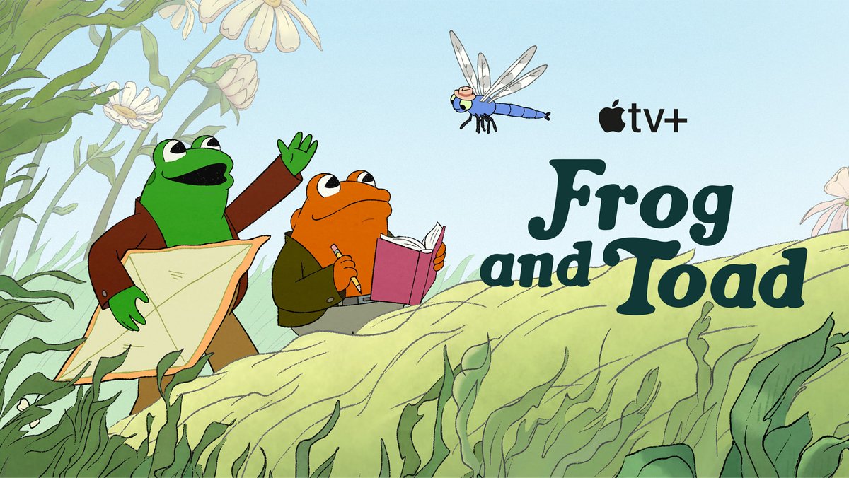 #FrogAndToad features the voices of #NatFaxon, #KevinMichaelRichardson, #RonFunches, #FortuneFeimster, #YvetteNicoleBrown, #MargaretCho, #ColeEscola and more.

Add the animated series to your Up Next queue here: tv.apple.com/us/show/frog-a…