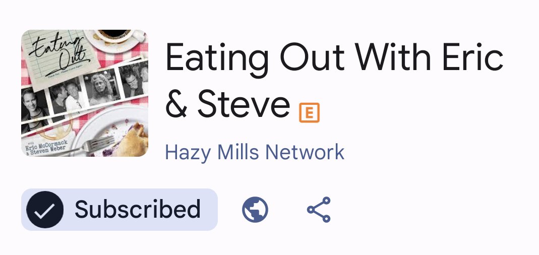It's time for another great episode of Eating Out with Eric and Steve, don't miss Masticating with @BryanCranston @itsJulieBowen. Another hilarious and insightful episode awaits! @EricMcCormack #stevenweber