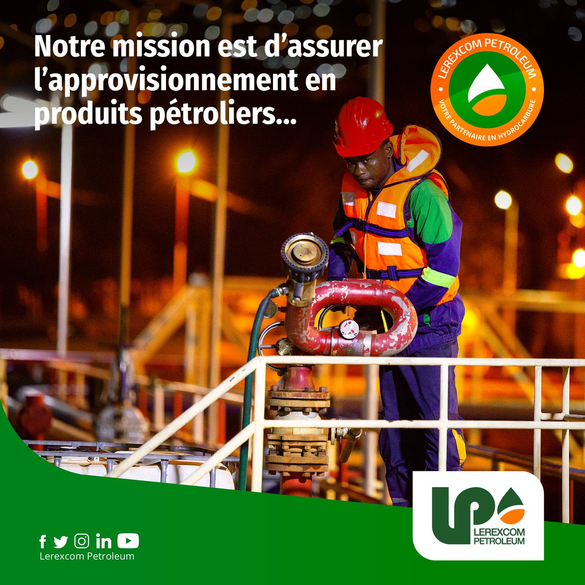 LerexcomP's tweet photo. @lerexcompetroleum
Notre mission est d’assurer l’approvisionnement en produits pétroliers blancs dans le corridor Ouest de la RDC et les pays voisins tels que le Congo Brazzaville et la République Centre Africaine.
#lerexcompetroleum #lp #hydrocarbures https://t.co/QLgUomgBVa