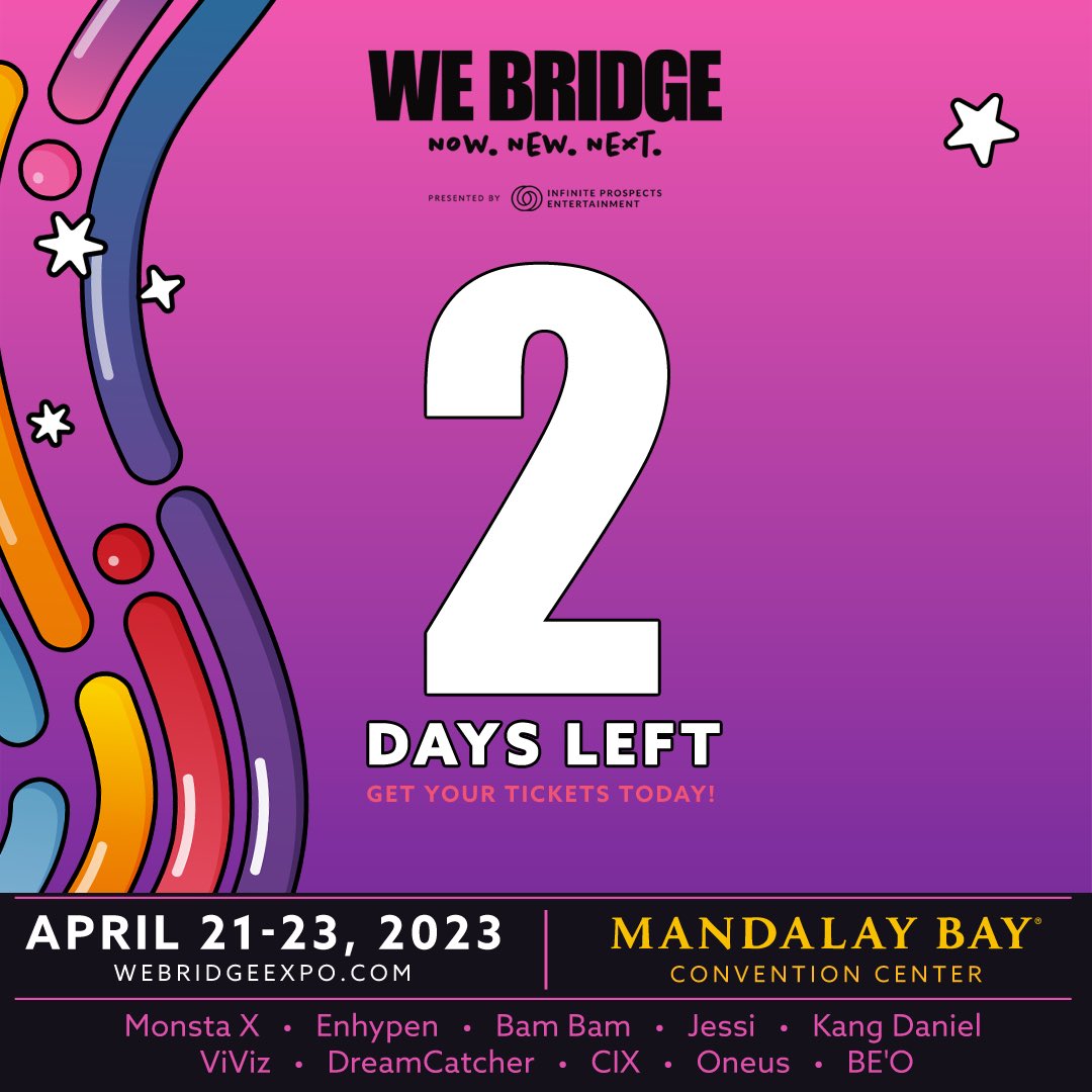 WeBridgeExpo's tweet photo. 2 DAYS LEFT! @webridgeexpo will be epic 🙌

Don't wait until the last minute. Get your tickets at https://t.co/bGTlxwlqQM or simply click the link in our bio!

500 retweets on this post and we’ll giveaway merch today 😀 https://t.co/CEA6OKf9OI