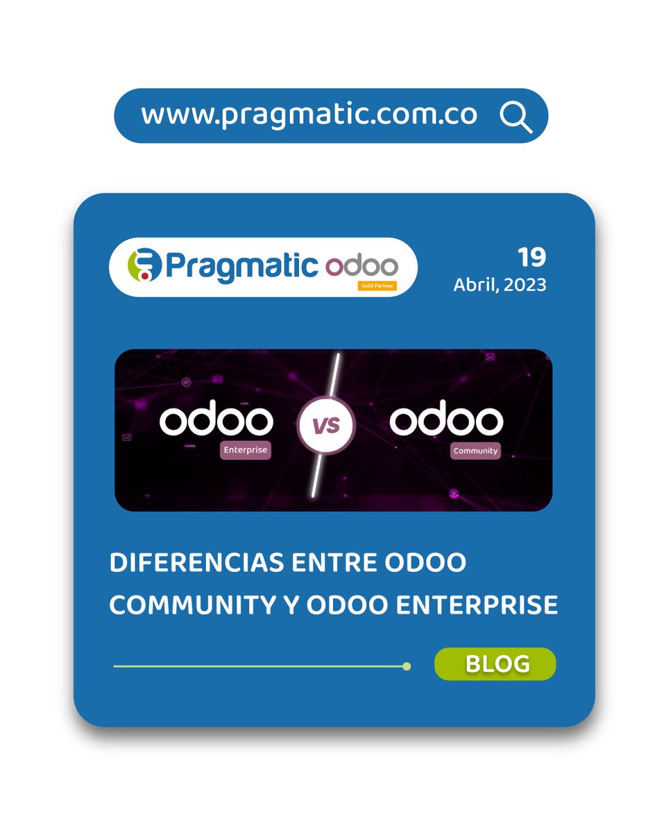 pragmaticsas's tweet image. ¿Conoces las diferencias entre Odoo Community y Odoo Enterprise? 🤔 Descubre qué características ofrece cada una y cuál es la mejor opción para tu empresa ingresando a pragmatic.com.co/r/wA1 
#ERP #OdooCommunity #OdooEnterprise #odooerp #Software #softwaredevelopment