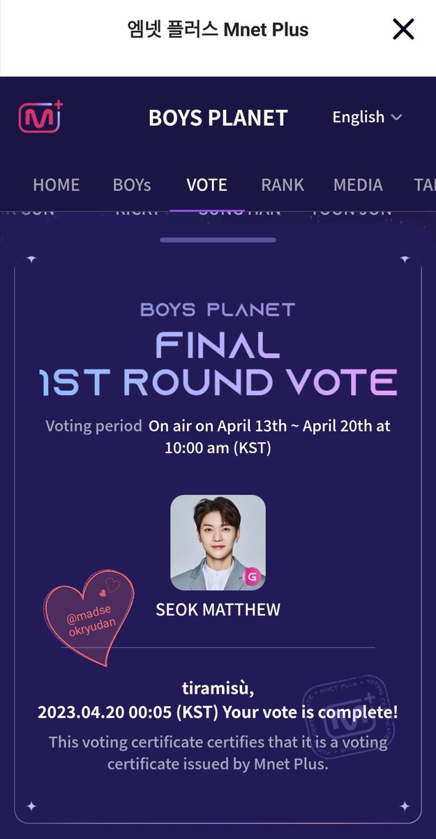 madseokryudan's tweet image. 🚨 D-DAY 20/04 🚨 
Manifesting 🕯️석매튜 데뷔 가자!!! 🕯️ Seok Matthew debut in be1per jebal!! 🙏 HE DESERVES A SPOT FFS🔥
#Matthew1Pick #SEOKMATTHEW #OnlyForMatthew #석매튜 #석매튜데뷔