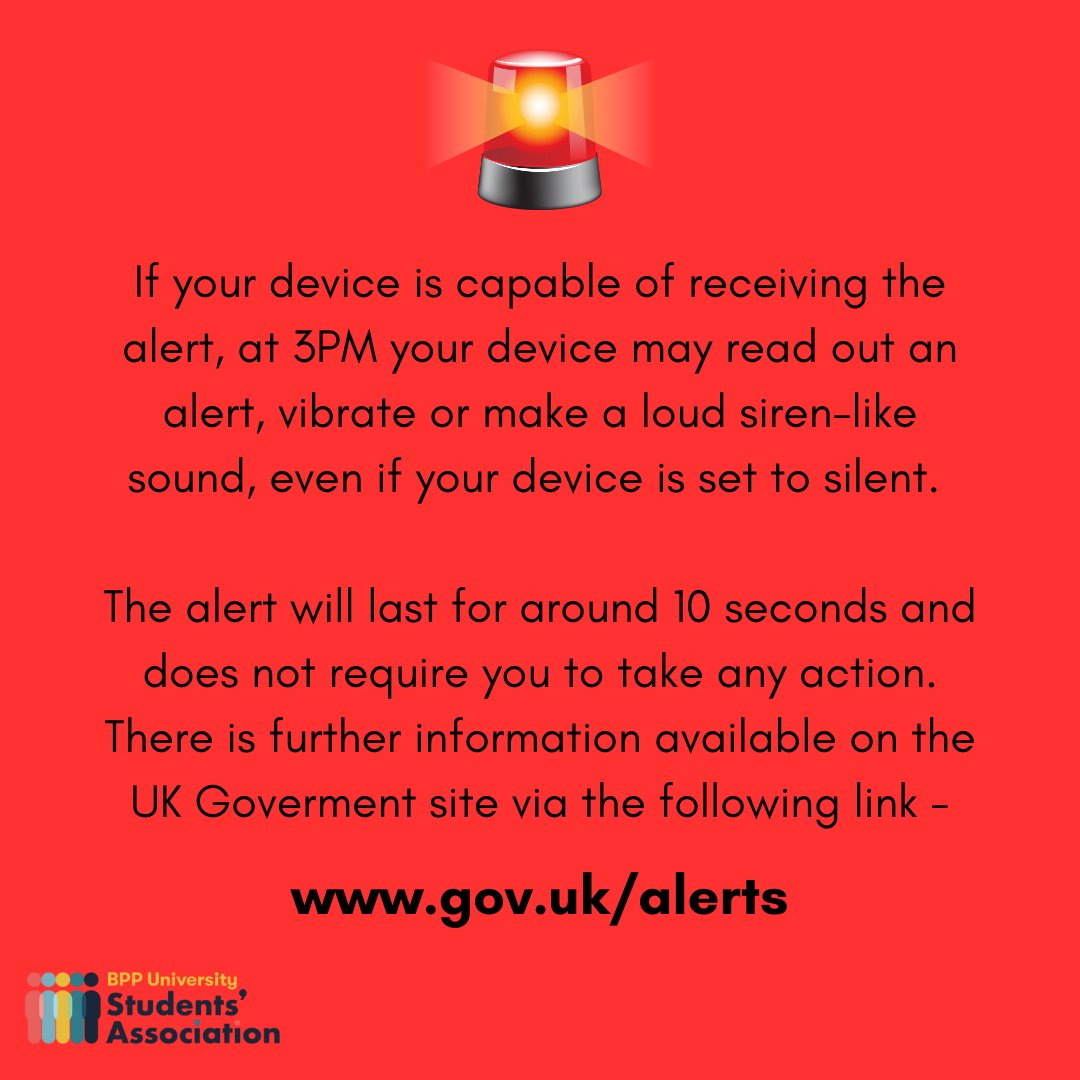 Dear Students, this Sunday at 3PM you may receive an emergency alert on your mobile. Please do not panic and know this notification has been sent by the UK Government and you do not need to take any action! Read the above post to find out a bit more about what’s going on