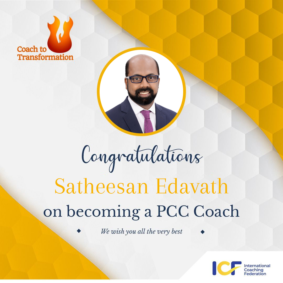 _CTT_'s tweet photo. Team Coach-To-Transformation proudly announces that @Satheesan Edavath, PCC ICF has completed his PCC credentials. Congratulations and we wish you all the best.

International Coaching Federation https://t.co/68g5yPJT4i