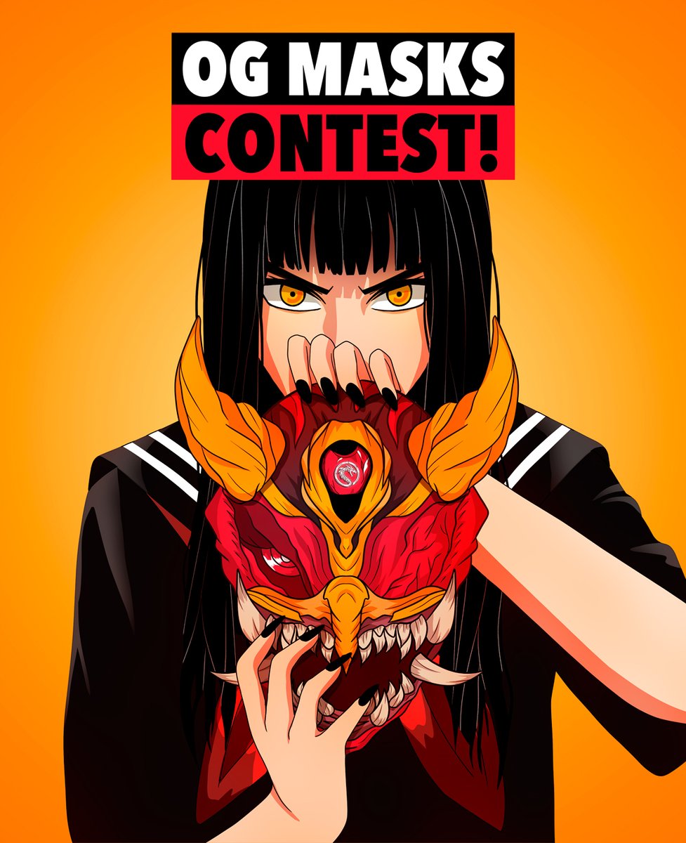 yurosako's tweet photo. OG MASKS CONTEST 👺

Prizes:
🏆 2x YUROSAKO NFT

To Enter:
1⃣ Put your OG mask on any of CDC characters' face
2⃣ Share your design here in the comments

⏰ We will pick the best 2 designs within 48 hours https://t.co/cQ4aY6PhIj