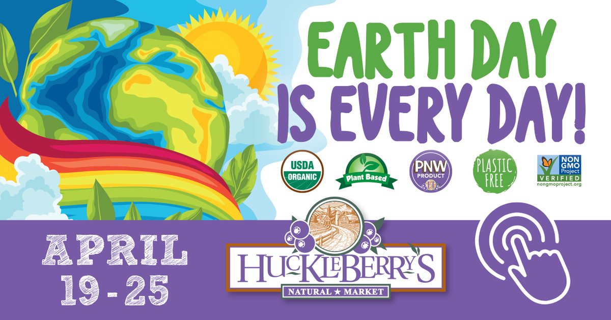 hucksmarket's tweet photo. Come on up to Huck's and find ALL the natural, earth-lovin' items that are good for you &amp; our planet!
Plus, take home a FREE tree starter on Earth Day (or until gone!) 🌲💐
See you soon at Huckleberry's Natural Market. 💙🌎
https://t.co/rSoAEL7zOW https://t.co/gyZBoTPZCw