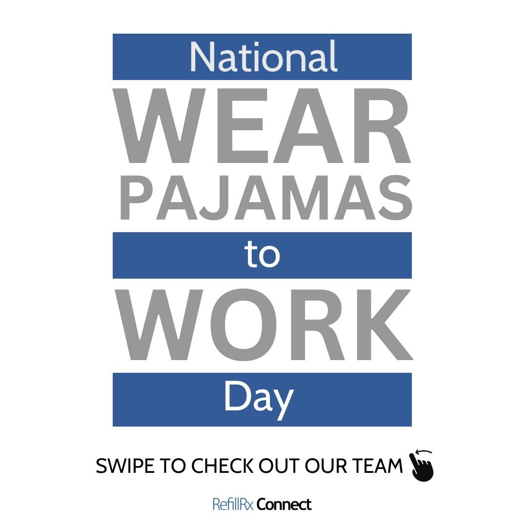 RefillRxConnect's tweet image. It's National PJ Day after Tax Day and we're keeping it cozy! 🙌

Who says you can't be productive and comfortable at the same time? 😃

#WorkFromHomePerks #ComfyAndProductive #PJsAllDay #Pajamas #NationalPJDay
